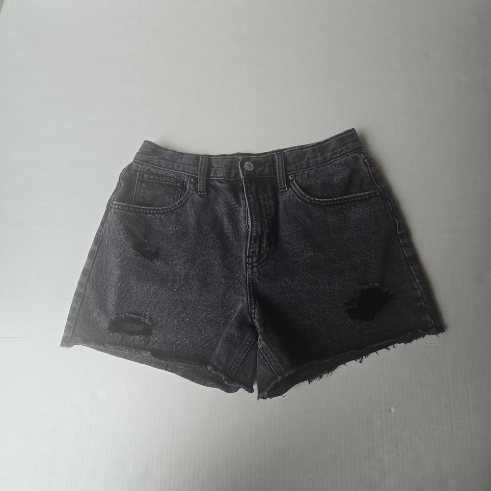 Old Navy Black Distressed Jean Shorts